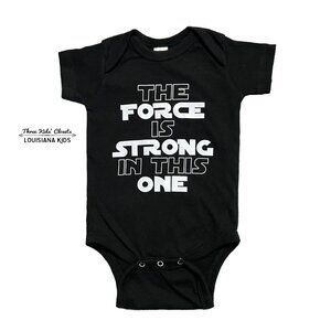 Small Shop 6m Star Wars The Force Is Strong Onesie Bodysuit